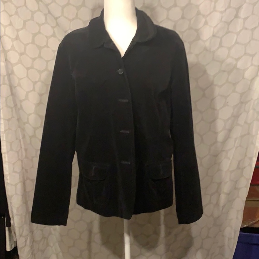 Black velvet Lands End Blazer